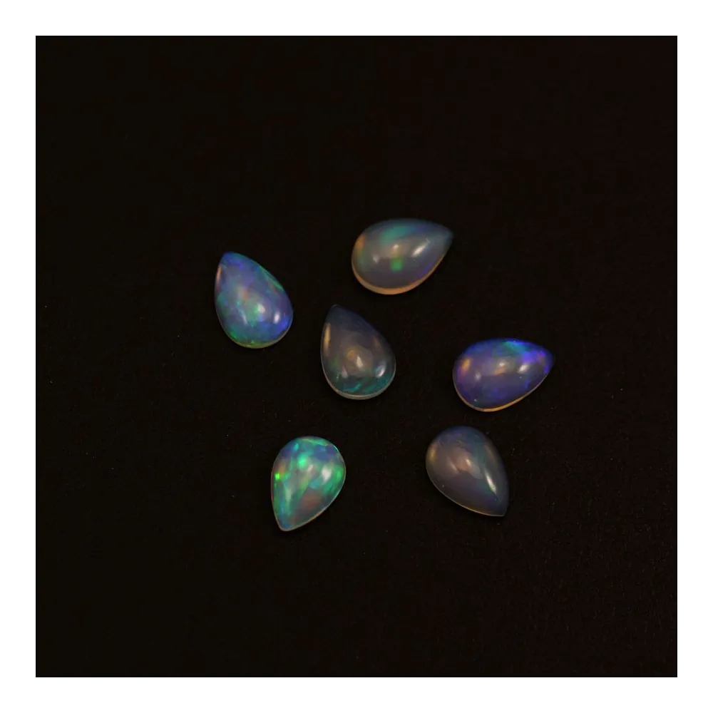 Cabochon opale ethiopian goutte 7x10mm x 1pc