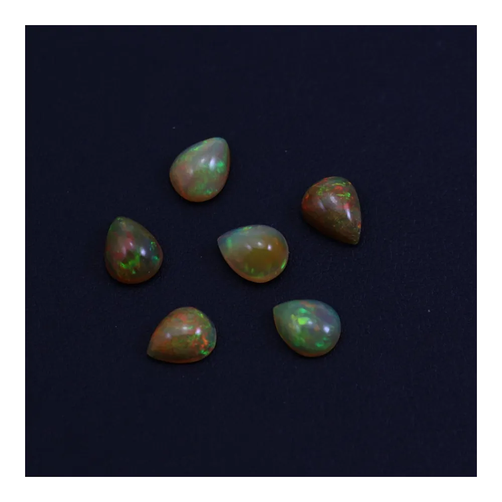 Cabochon opale ethiopian goutte 8x10mm x 1pc