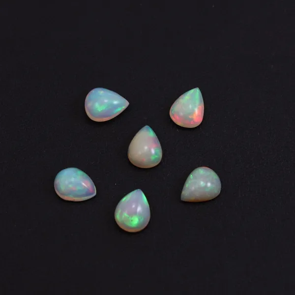 Cabochon opale ethiopian goutte 8x10mm x 1pc