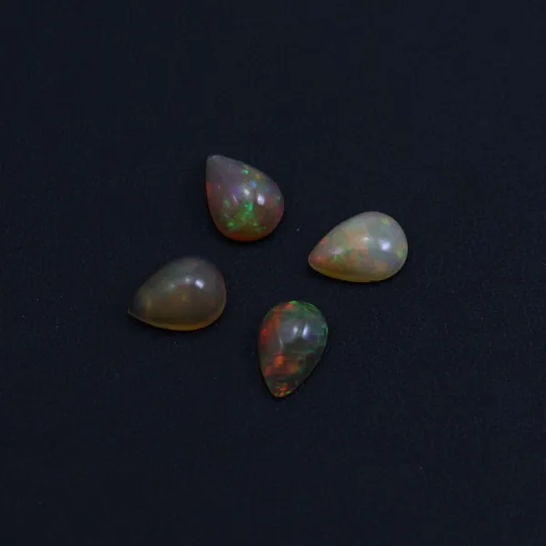 Cabochon opala etíope, gota 8x11mm x 1pc
