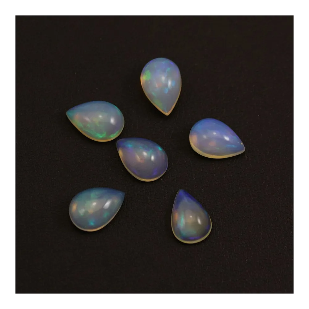 Cabochon opale ethiopian goutte 9x13mm x 1pc