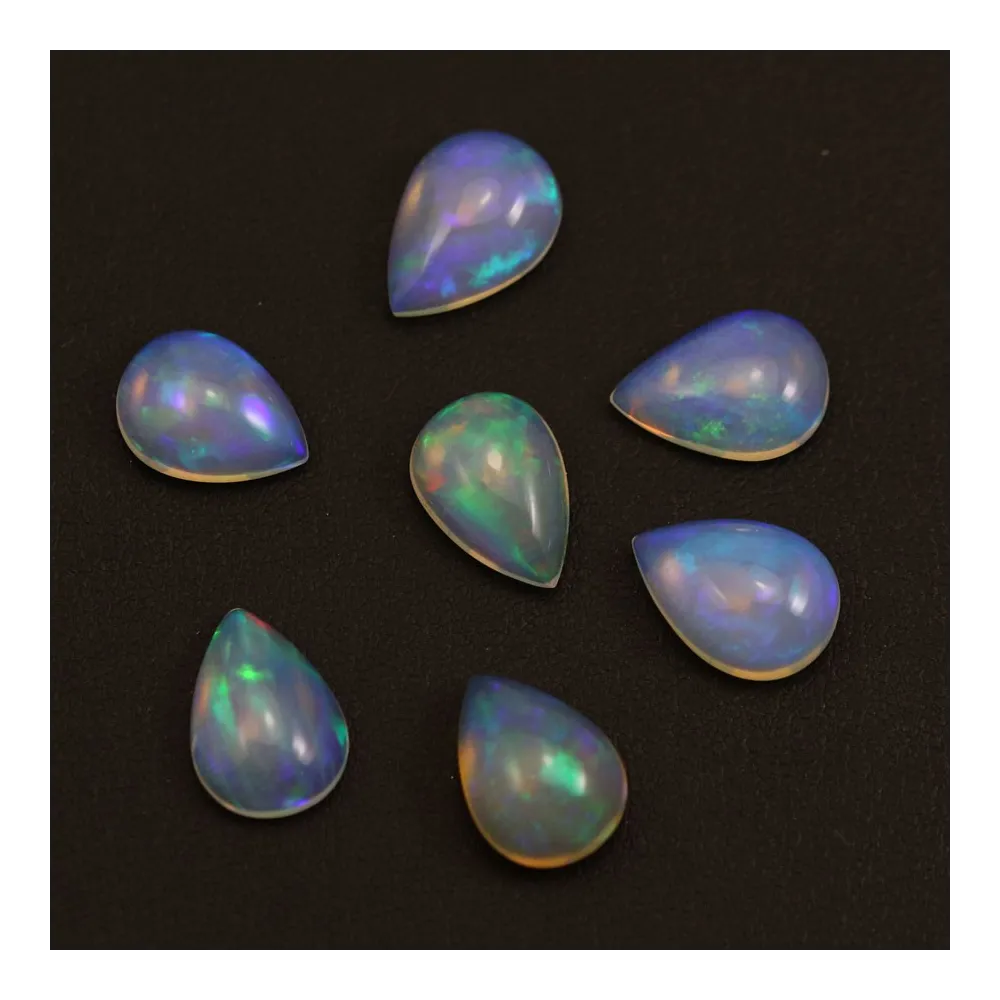 Cabochon opale ethiopian goutte 10x14mm x 1pc