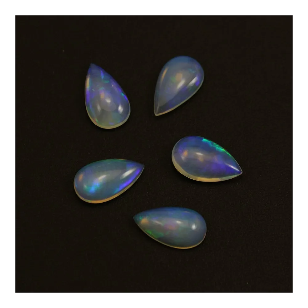 Cabochon opale ethiopian goutte 10x17mm x 1pc