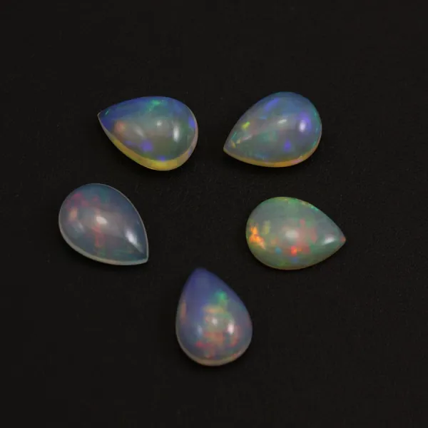 Cabochon opala etíope, gota 12x16mm x 1pc