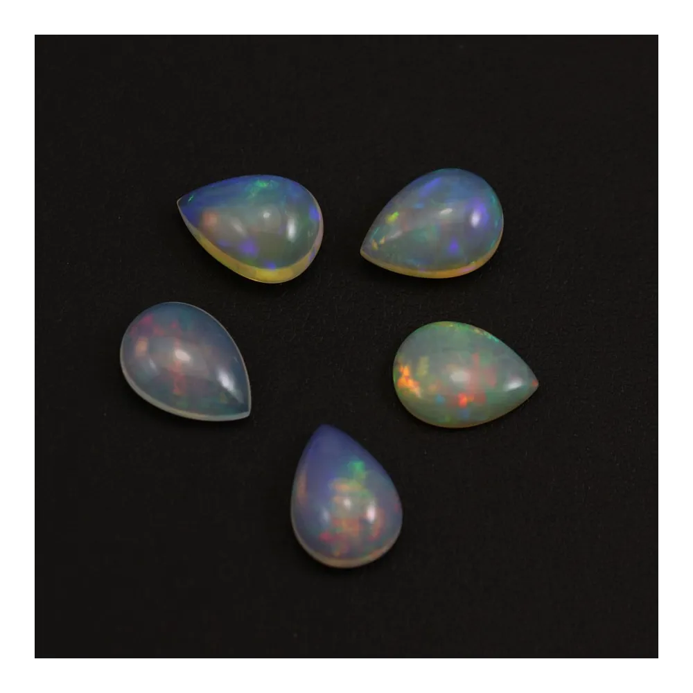 Cabochon opale ethiopian goutte 12x16mm x 1pc