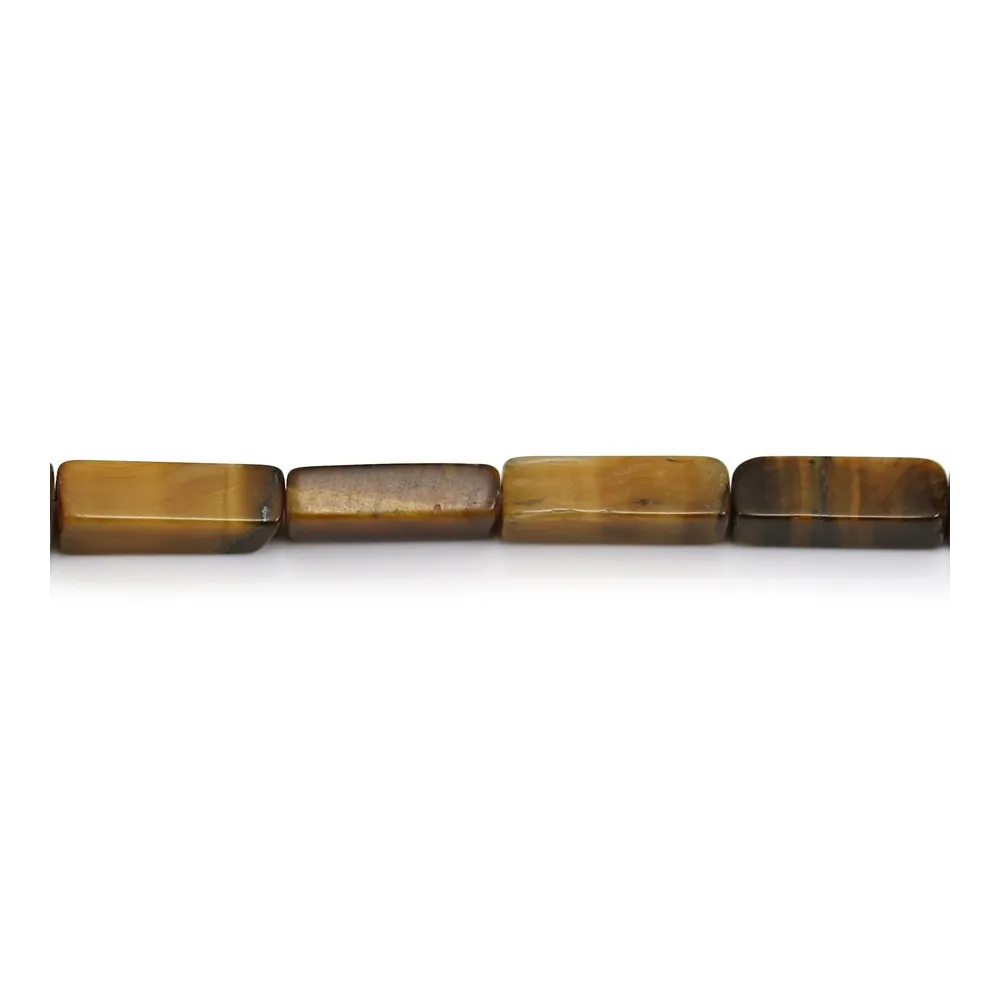 Oeil de tigre rectangle 4x13mm x 10pcs