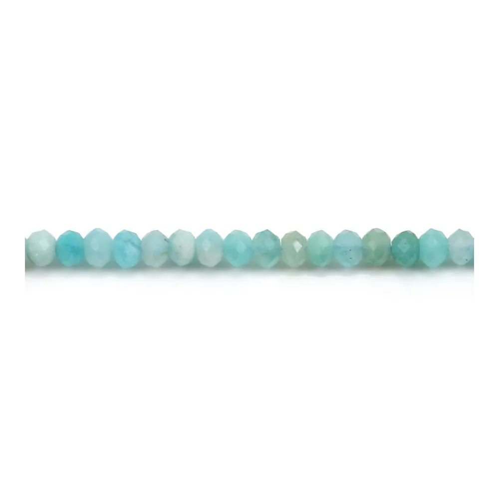 Amazonite rondelle facette 2x3mm x 40cm