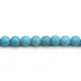 Turquoise  reconstitué  Ronde 8mm x 40cm