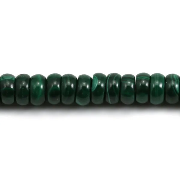 Malachite Rondelle 6mm x 40mm