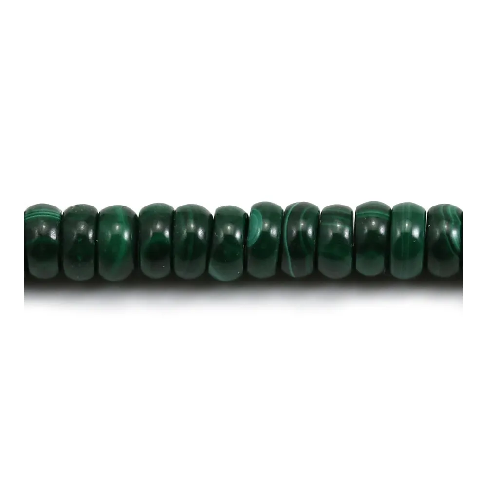 Malachite Rondelle 6mm x 40mm