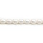 White ovale  freshwater pearl  10-11mm x 40cm