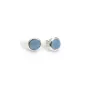 Crochet d'oreille en argent 925, porte cabochon 8mm x 2pcs