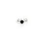 Bague réglable support rond 6mm en argent 925 x 1pc