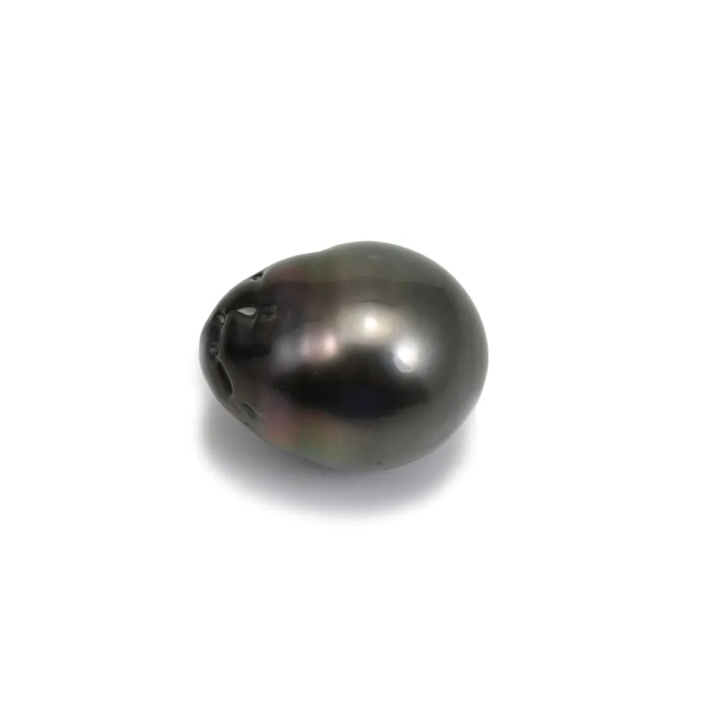 Perle de culture de Tahiti de forme semi-ronde 13-14mm x 1pc