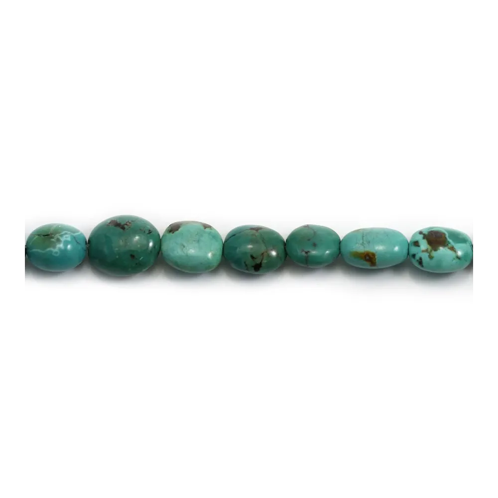 Turquoise ovale 15-20x20-27mm x 40cm
