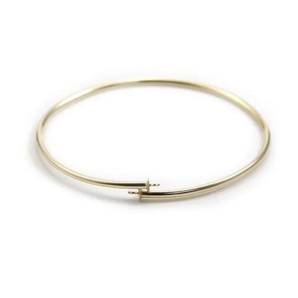 Bracelet jonc en gold filled 65mmx2.2mm x 1pc