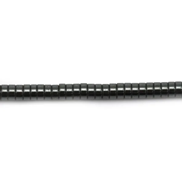 Hématite rondelle 2x1mm x 40cm