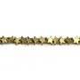 Hématite dorée, en forme d'étoile, 4mm x 40cm