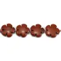 Jaspe rouge en forme de fleur sur fil 20mm x 40cm