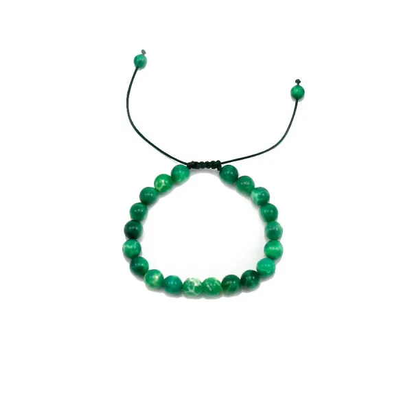 Bracelet agate paon 8mm