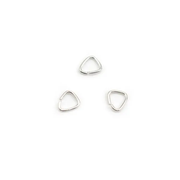 Anneaux triangulaires ouverts en argent 5x0,6mm x 20pcs