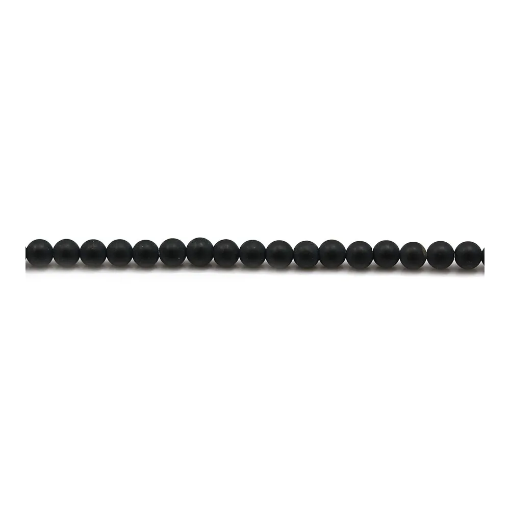 Onyx noir matte, ronde, 3mm x 40cm