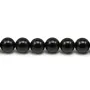 Onyx noir, ronde, 8mm x 40cm