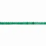 Agate teinté de couleur verte, en forme de rondelle facettée 2 * 1.8mm x 20pcs