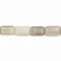 Agate grise rectangle 10x16mm x 40cm  