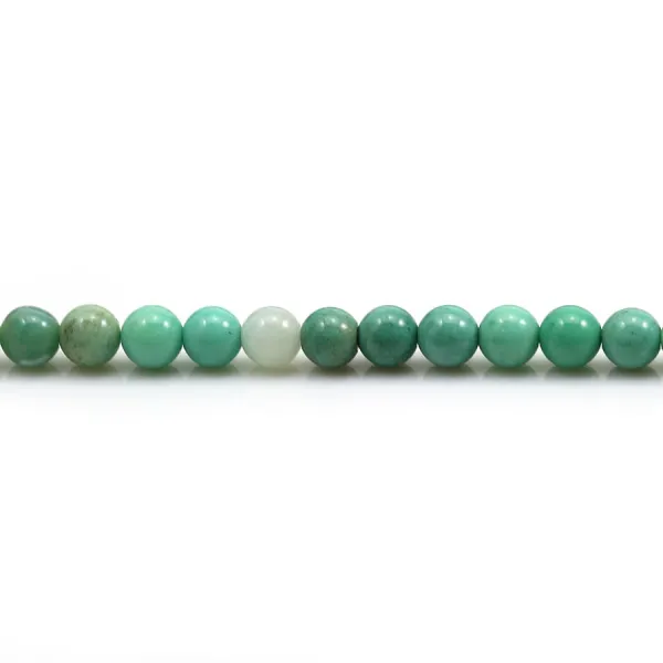 Agate d'herbe verte ronde 4mm x 40cm