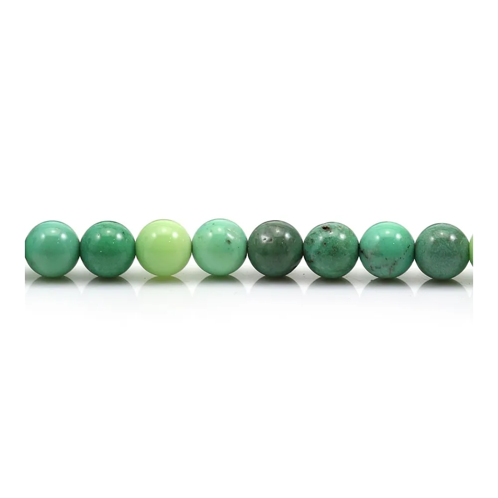 Agate d'herbe verte ronde  6mm x 40cm