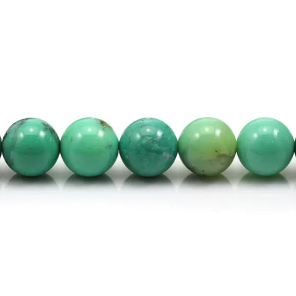 Agate d'herbe verte ronde 12mm x 40cm