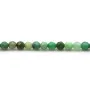 Agate d'herbe verte ronde facette 4mm x 40cm