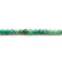 "Agate d'herbe" de couleur verte, de forme ronde facetté, 3mm x 39cm
