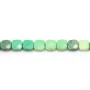 Agate d'herbe verte carré facette 6mm x 4 st