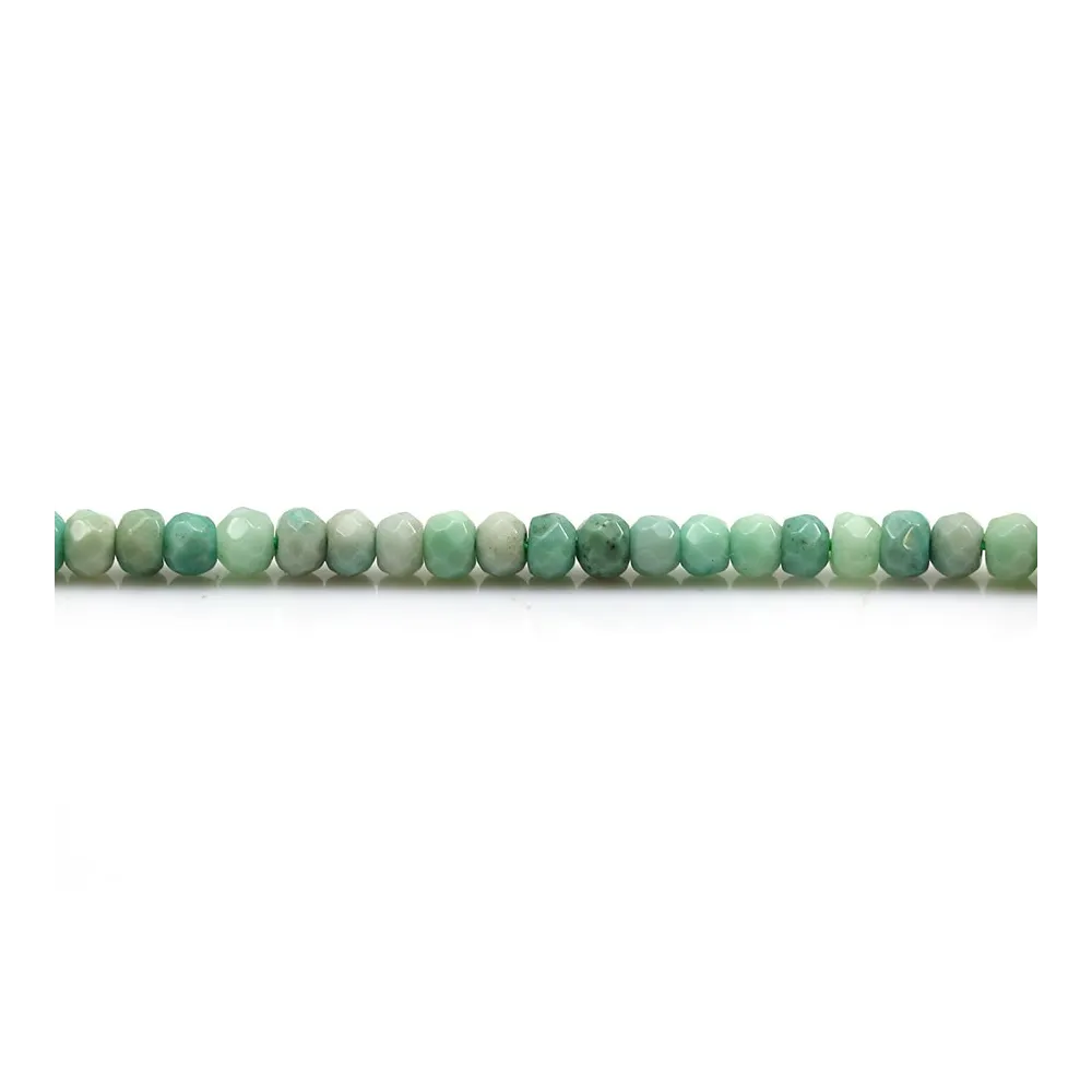 Agate d'herbe verte rondelle facette 2.5x4mm x 40cm
