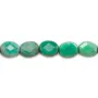 Aage d'herbe oval facetté sur fil 8x10mm x 40cm