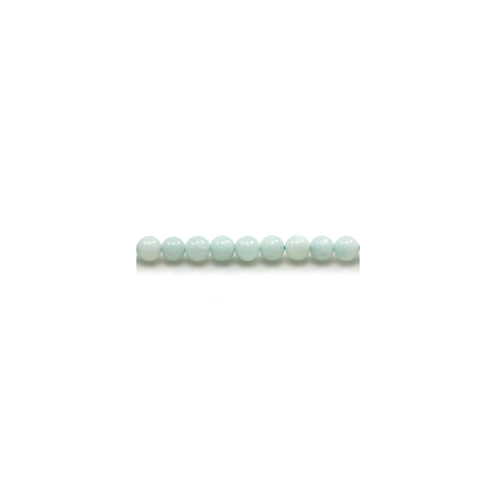 Perline rotonde sfaccettate in avventurina blu da 4 mm, filo intero da 15 / NSF40-19 - Italia