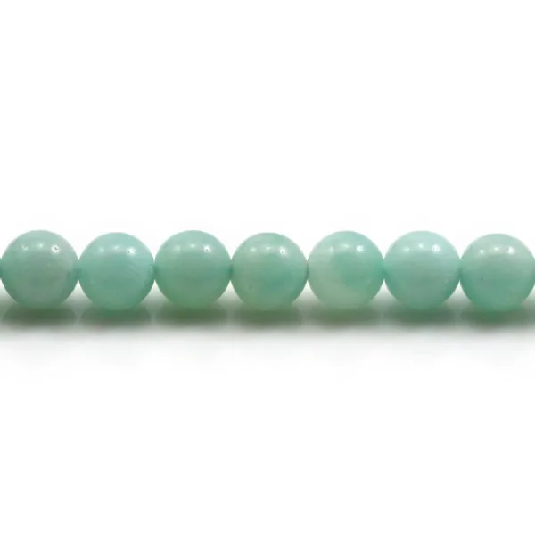 Amazonite, round, 8mm x 38.5cm