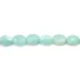 Amazonite faceted oval 6x8mm x 6pcs