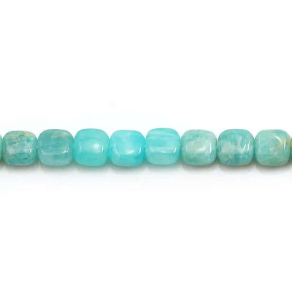 Amazonite bleu, de forme carré 6mm x 6 pcs
