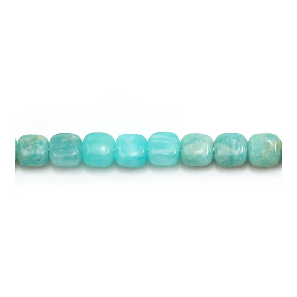 Amazonite bleu, de forme carré 6mm x 6 st