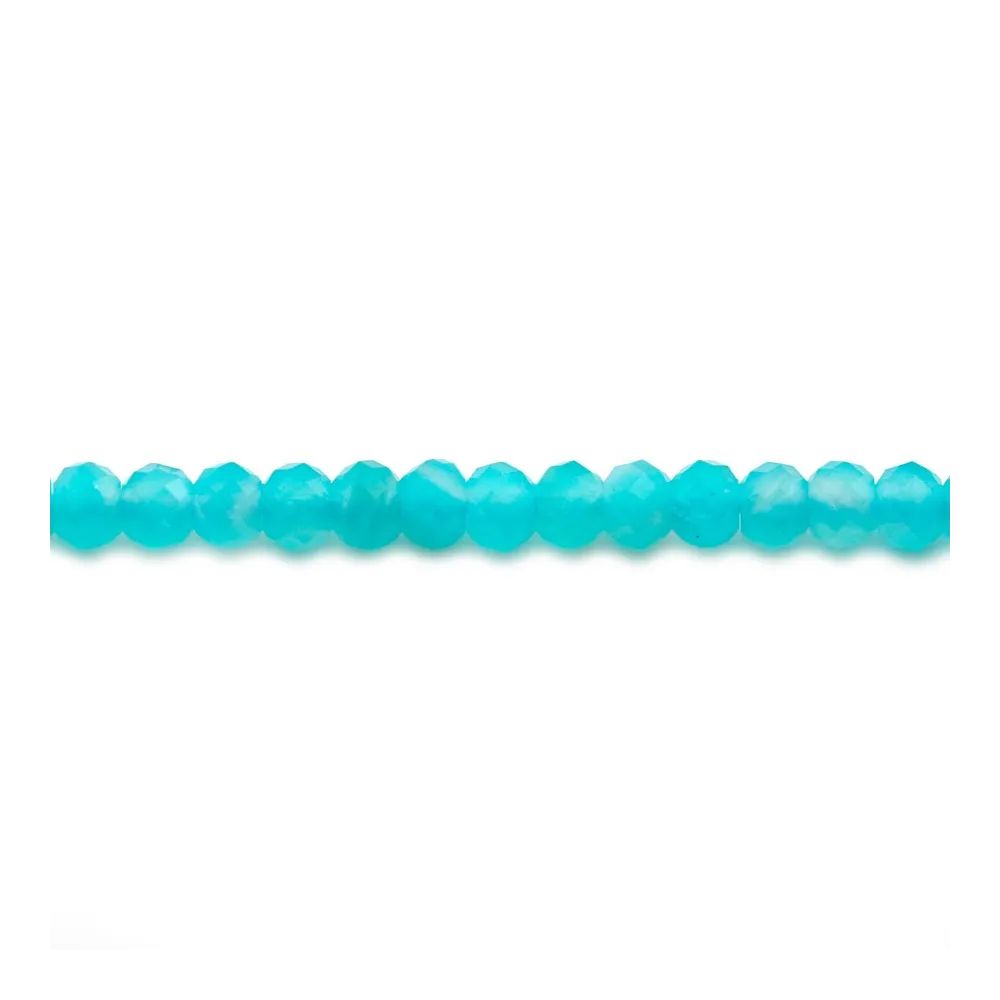 Amazonite rondelle facette 2.7x3.7mm x 39cm