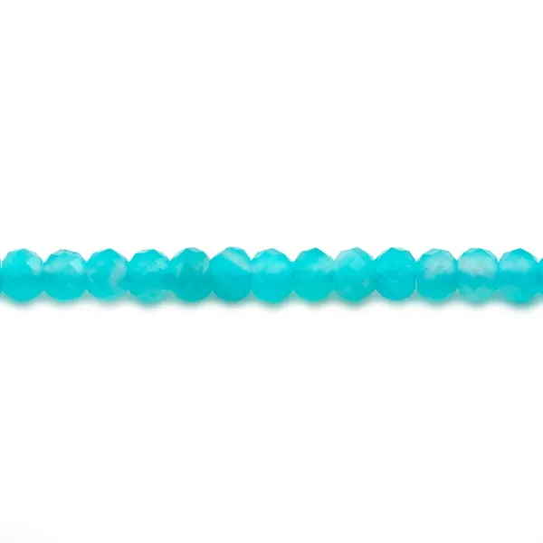 Amazonite roundel faceted 2x3mm x 39cm