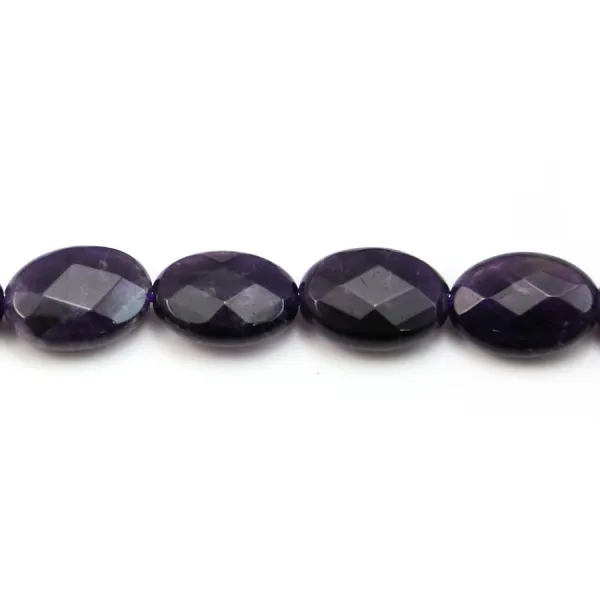 Améthyste Ovale Facette 8 *12mm  x 4 pcs