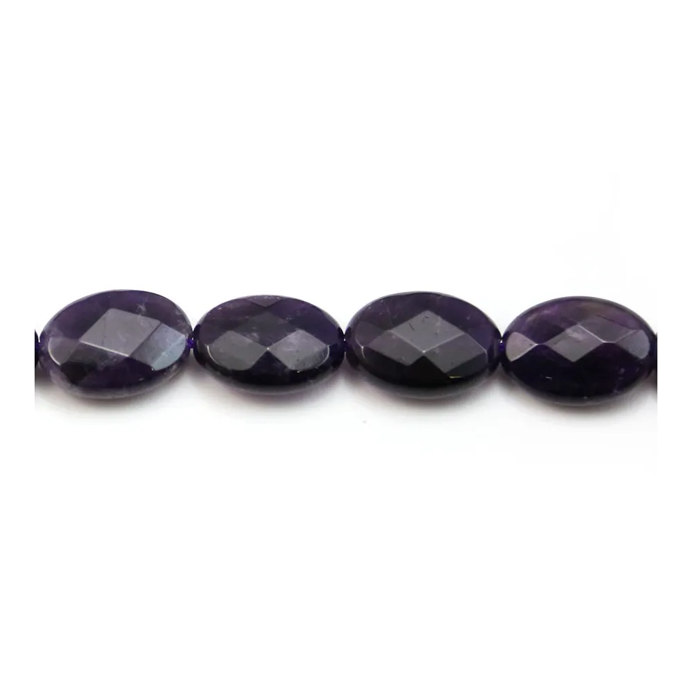 Améthyste Ovale Facette 8 *12mm  x 4 pcs