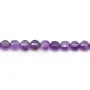 Amethyste violette, de forme ronde plate facetté, 4.5mm x 39cm