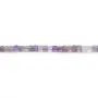Amethyste violette, en forme de cube, 2.5mm x 39cm