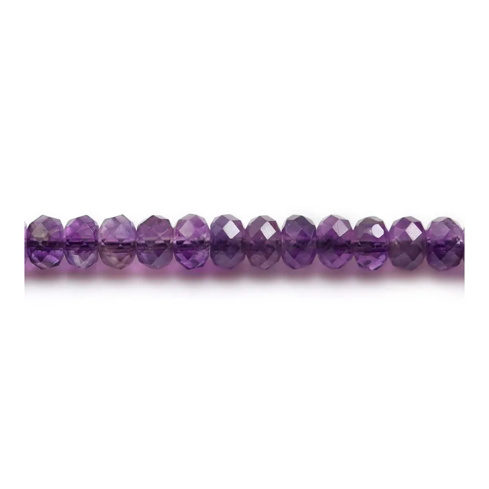 Améthyste Rondelle Facette 4x6mm x 10 pcs