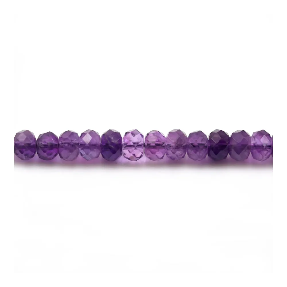 Améthyste Rondelle Facette 5x8mm x 40cm
